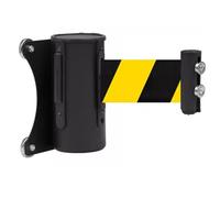 Mavcobo Barrière De Ceinture Rétractable magnétique Enrouleur Rétractable Barrière Ruban barrières de sécurité à Corde avec Ceinture Jaune Noire de 2/3/5 M(B,3M/9.8FT)