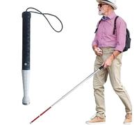 Mavcobo Canne de Marche pour Personnes âgées Canne Aveugle en Alliage de Titane à 9 Sections Canne Aveugle télescopique avec Sac de Rangement Cadeau pour Amis aveugles(9sect.,138cm/54.3in)