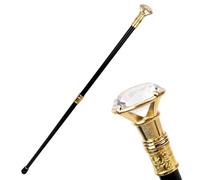 Mavcobo Canne en Diamant en Cristal Canne Accessoires de vêtements béquilles de métal de Mode créatives Accessoires de Performance du Nouvel an(glod,91cm/35.8inch)