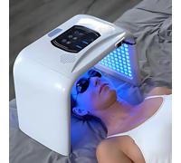 Mavdecll Appareil De Luminothérapie Faciale À LED 7 Couleurs, Spectromètre Facial Pliable, avec 2 Trous De Pulvérisation, 205 Perles Lumineuses, Écran Tactile Intelligent, pour Anti-âge