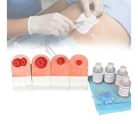 Mavdecll Kit De Formation Aux Soins des Stomies, Simulateur De Stomie Fécale 4 Pièces, Modèles De Stomie pour L'éducation Médicale, Modèle De Pratique De Stomie pour Le Soin des Plaies