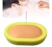 Mavdecll Kit de modèle de Peau d'entraînement d'acupuncture, Coussin de Suture de modèle d'acupuncture en Silicone de Peau Humaine avec 30 Aiguilles, Outils de Pratique pour Les étudiants en médecine