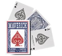 2 Jeux Maverick Bleu Rouge Jouer Cartes Poker Standard Index Tours de Magie Neuf