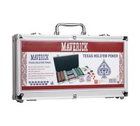Maverick Mallette de poker CARTAMUNDI 300 jetons 2 jeux 5 dés Multicolore