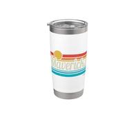 Mavericks Californie rétro coucher de soleil surf trip Gobelet isotherme en acier inoxydable double paroi