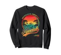 Mavericks Half Moon Bay Surf Rétro Coucher de Soleil Sweatshirt