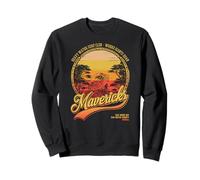 Mavericks Half Moon Bay Surf Rétro Coucher de Soleil Sweatshirt