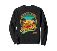 Mavericks Half Moon Bay Surf Rétro Coucher de Soleil Sweatshirt