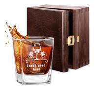 Maverton 250ml Verre a Whisky Personnalisé pour Grand-père - Cadeau Anniversaire Homme - Verre classique pour les connaisseurs de whisky - Cadeau Personnalisé pour papy - vin