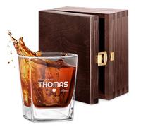 Maverton 250ml Verre a Whisky pour Lui - Cadeau Homme - Verre classique pour les connaisseurs de whisky - Un Cadeau Personnalisé pour Homme - Cadeaux pour Mari, Fiancé ou Copain - Je t’aime !