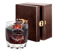 Maverton 310ml Verre à whisky personnalisé pour couples - Cadeau d’anniversaire- Pour les connaisseurs de whisky - Cadeau personnalisé pour jeunes mariés - Ornement