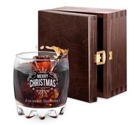Maverton 310ml Verre à whisky personnalisé pour proches - Cadeau pour les connaisseurs de whisky - Un cadeau personnalisé de Noël - Cadeau pour famille - Merry Christmas