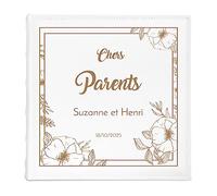 Maverton Album à 500 Photos avec couverture à personnaliser pour couples - Livre Photo pour parents - Album photo en cuir blanc pour grands parent - pour amis - souvenir - parents