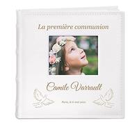 Maverton Album Photo 10x15 à personnaliser - Avec Poche Ouvrable sur la Couverture - Livre Photos avec Pochettes - Cadeau Communion - Album photo bebe Enfants - Albums gravé pour bébé - pigeons