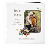 Maverton Album Photo à Personnaliser - Livre Photo avec la Couverture imprimée - Cadeau de Mariage - Album en Cuir blanc pour couples - Album pages noires pour parents - Photo 21
