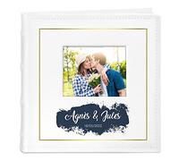 Maverton Album photo à pochettes, Album Photo à personnaliser avec une poche ouvrable sur la couverture, Cadeau pour chaque couple, Livre photo pour le mariage imprimé - ensemble