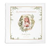 Maverton Album photo à pochettes, Album Photo à personnaliser en cuir blanc, Cadeau pour la Première Communion, Livre photo imprimé pour un enfant - communion