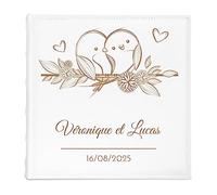 Maverton Album Photo mariage à 500 photos avec personnalisation sur la couverture - Livre Photo pour couple - pour anniversaire de mariage - souvenir pour jeunes mariés - noces