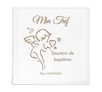 Maverton Album Photo Personnalisable pour enfant 500 photos - Livre de naissance DIY pour bébé - couverture gravée - Souvenir de baptême fille/garçon - premier anniversaire - bapteme