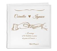 Maverton Album Photo Pochette avec personnalisation - Livre Photo avec Couverture imprimée - Cadeau anniversaire mariage pour couple - Album Photo Cuir personnalisé pour les parents - Cadeau mariage