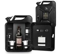 Maverton Bidon Minibar Personnalisable Noir - Jerrican Bar 20L avec Accessoire Alcool et Fermeture à Clé - Idee Cadeau Homme Original - Cadeau Personnalisé - Mini Bar pour Anniversaire