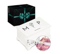 Maverton Boîte à Musique avec personnalisation pour elle - Boîte à Bijoux Musicale décorative pour bébé - rangement bijoux pour fille - amie - pour anniversaire - Noël - ado fille