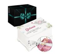 Maverton Boîte à Musique avec personnalisation pour elle - Boîte à Bijoux Musicale décorative pour bébé - rangement bijoux pour fille - amie - pour anniversaire - Noël - petite-fille