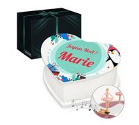 Maverton Boîte à Musique personnalisable avec ballerine - 20x17x9 Organisateur Bijoux pour jeune fille - Coffret décoratif pour elle avec prénom - souvenir pour anniversaire - Joyeux Noël