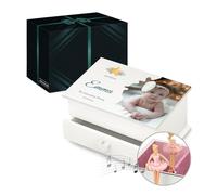 Maverton Boîte à Musique personnalisable - Coffret original avec votre photo imprimée - Boîte à bijoux pour fille - Cadeau personnalisé avec vos photos - accessoire pour enfant - petit ange