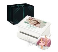 Maverton Boîte à Musique personnalisable - Coffret original avec votre photo imprimée - Boîte à bijoux pour fille - Cadeau personnalisé avec vos photos - accessoire pour enfant - photo de communion