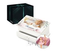 Maverton Boîte à Musique personnalisable - Coffret original avec votre photo imprimée - Boîte à bijoux pour fille - Cadeau personnalisé avec vos photos - accessoire pour enfant - petite fée