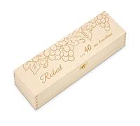 Maverton Boîte Caisse à Vin Personnalisée pour Lui - Coffret pour Homme - pour 1 Bouteille à vin - Coffret en Bois de Pin avec Gravure - pour Anniversaire - Excellence