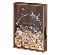 Maverton Boîte en bois aux bouchons - Coffret personnalisé pour les collectionneurs de capsules - Ouvre-bière inclus - Cadeau pour Noël - Cadeau pour proches - Trésors
