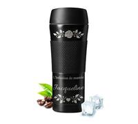 Maverton Bouteille Isotherme à personnaliser pour femme - Gourde réutilisable pour fille - Mug thermos pour elle gravé - Tasse pour Café et Thé à emporter - pour anniversaire - infusion de mamie