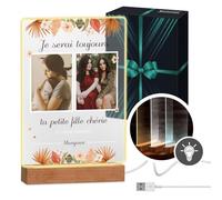 Maverton Cadre Personnalisé avec Photo et Texte Imprimé - Lampe Photo Personnalisable LED pour Elle - Cadeau Femme pour Maman - Cadeau Anniversaire Maman - Cadeau Personnalisé - maman