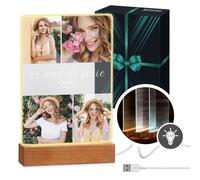 Maverton Cadre Personnalisé avec Photo et Texte imprimé pour amie - Lampe Photo Personnalisable LED - Cadeau Personnalisé - Cadeau Femme Anniversaire - copine - fille - 18 anniv