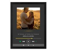 Maverton Cadre personnalisé avec vos photos imprimés - Affiche Décoration salon pour parents - Tableau mural pour couple - Poster souvenir de mariage - noces - anniversaire - Spotify