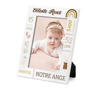 Maverton Cadre Photo personnalisé en bois blanc - Pour les photos de la taille: 15 x 21 cm-Cadre photos imprimé pour elle-Cadeau d’anniversaire pour femmes - Ange