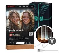 Maverton Cadre Photo personnalisé pour femme - lampe LED avec vos photos pour couple - tableau en verre acrylique pour homme - cadeau d’anniversaire pour elle/pour lui/pour bébé - Netflix