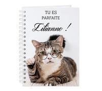 Maverton Cahier Spirale Personnalisé à couverture rigide - 80 feuilles - 173 mm x 242 mm - Parfait pour prendre des notes ou dessiner - Cadeau d’anniversaire - Pour elle - Parfaite