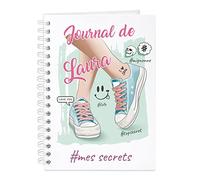 Maverton Cahier Spirale Personnalisé à couverture rigide, 80 feuilles | 173 Mm x 242 mm, Parfait pour prendre des notes ou dessiner, Cadeau d’anniversaire, Pour elle, Secrets
