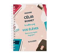 Maverton Cahier Spirale Personnalisé à couverture rigide - 80 feuilles - 173 mm x 242 mm - Parfait pour prendre des notes ou dessiner - Cadeau d’anniversaire - Pour elle - Merci