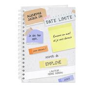 Maverton Cahier Spirale Personnalisé à couverture rigide - 80 feuilles - 173 mm x 242 mm - Parfait pour prendre des notes ou dessiner - Cadeau pour homme - Employé