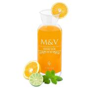 Maverton Carafe à eau à personnaliser pour couples | Pichet 1260 ml avec gravure pour les jeunes mariés, Carafe en verre pour boissons, pour noces, souvenir de mariage, Mme & M.