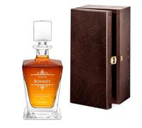 Maverton Carafe à whisky pour homme - 0,8l Décanteur gravé - Avec motif décoratif - Carafe en verre pour connaisseur - avec personnalisation - pour anniversaire - pour lui - maitre