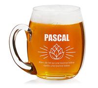 Maverton Chope à bière avec gravure - Verre personnalisé de 50 cl - Cadeau d’anniversaire pour homme - Cadeau pour amateurs de bière - Pour parents - Nom