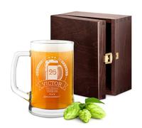 Maverton Chope à Bière Gravée - Contenance : 50 cl - Verre à Bière Personnalisé avec Anse - Cadeaux pour les Amateurs de Bières - Cadeau Anniversaire Homme - Idee Cadeau Homme - légende