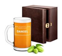 Maverton Chope à Bière Personnalisable - Verre à alcool avec gravure Idee Cadeau Homme - 640ml - Verre à Bière pour dégustation de Bières - Cadeau Personnalisé Anniversaire - témoin - Beer day