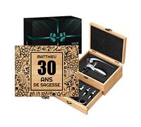 Maverton Coffret du Sommelier, Cadeau d'accessoires pour Le vin, Set Sommelier personnalisé, Cadeau pour Chaque Homme - Sagesse