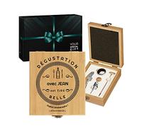 Maverton Coffret du sommelier - Cadeau d'accessoires pour le vin - Set sommelier personnalisé - Pour homme - Coffret gravé pour lui - génial